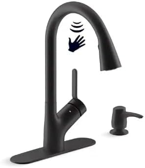 Kohler Setra Single-Handle Touchless Pull-Down Sprayer Kitchen Faucet (Matte Black)