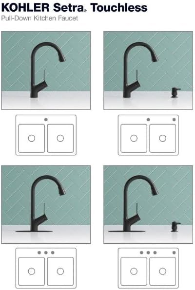 Kohler Setra Single-Handle Touchless Pull-Down Sprayer Kitchen Faucet (Matte Black)