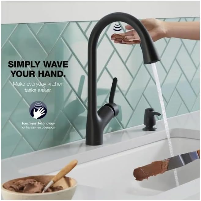 Kohler Setra Single-Handle Touchless Pull-Down Sprayer Kitchen Faucet (Matte Black)